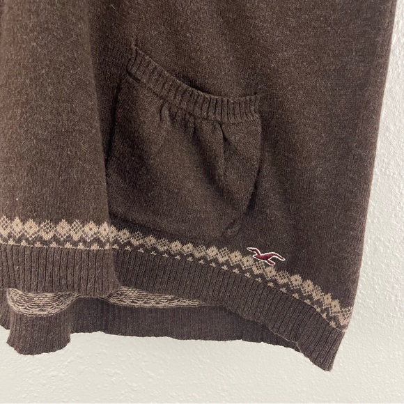 HOLLISTER Y2K 2000’s Bella Swan Fair Isle Twilightcore Brown Short Sleeve Top - Picture 4 of 10